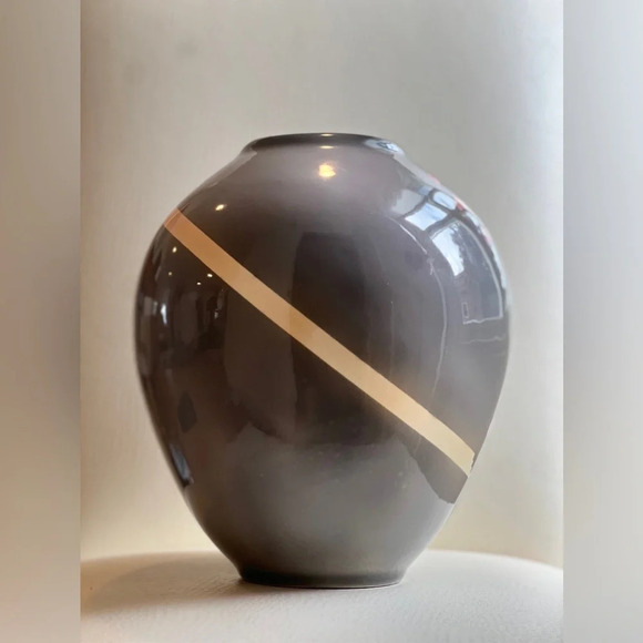 Vintage ceramic vase 1980s contemporary Signed Harris & Stiles 1983 - Picture 3 of 7